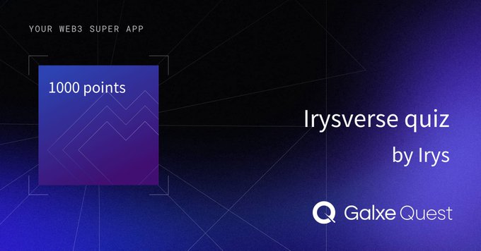 Irysverse: New Galxe Quiz Live – Earn 1000 Points